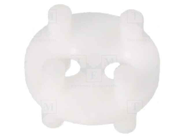 Afstandbus; LED; Øext: 6,4mm; ØLED: 3mm,5mm; L: 3,8mm; wit; UL94V-2 Afstandbus; LED; Øext: 6,4mm; ØLED: 3mm,5mm; L: 3,8mm; wit; UL94V-2